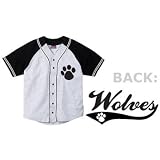 WolvesFullButtonBaseballJersey