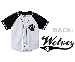 Wolves Full Button Baseball Jersey