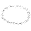 Sterling Silver Musical Note .925 Stamp Hypoallergenic Nickel Free Link Bracelet