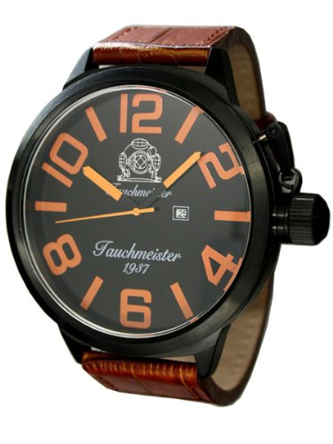 Tauchmeister T0215 XXL Stealth Black Military Watch