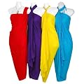 1 World Sarongs Womens Embroidered Swimsuit Sarong- in your choice of colors