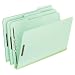 Pendaflex Pressboard Folder With Fasteners, 1/3 Cut, Legel Size, Light Green, 25 Per Box (17183)