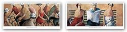 Banc Public and Ciclistas Set by Didier Lourenco 38"x15.5" Art Print Poster
