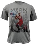 Jrue Holiday Philadelphia 76ers Titanium Caged Player Soft Hand Pigment-Dyed Premium T-Shirt