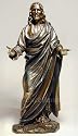 JESUS CHRIST BLESSING STATUE Real Bronze Powder Cast Statue Sculpture 12"
