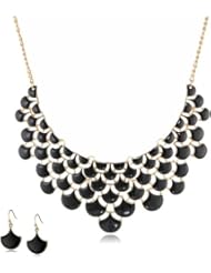 Panacea Enamel Bib Necklace, 9.5"