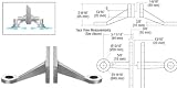 CRL Brushed Stainless Heavy Duty Double Arm Fin Mount Frame Spider by CR Laurence