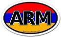 ARM Armenia Flag Car Bumper Sticker Decal Oval