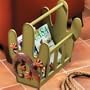 Green & Orange GECKO sw MAGAZINE RACK southwestern cactus newspaper holder basket Home decor