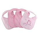 Baby Girls 100% Cotton Owl Animal Design Bibs Velcro Strap (Pack of 4)