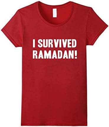 Women's I SURVIVED RAMADAN T-shirt Small Cranberry