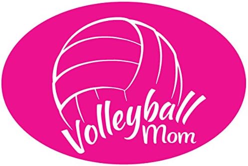 Volleyball Mom Oval Magnet - Pink