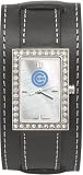 Chicago Cubs Women's Black Leather Starlette Watch