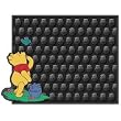 Winnie The Pooh And Butterfly Molded 14" x 17" Utility Mat