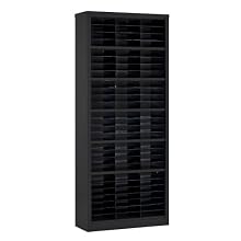 Sandusky Lee BQD5-09 Black Steel Powder coat Snapit Literature Organizer, 84" Height x 34-1/2" Width x 13" Depth