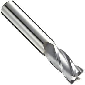 Niagara Cutter C430 Carbide End Mill, General Purpose, TiCN Coated, 4 Flutes, Square End, 1" Cutting Length, 1/2" Cutting Diameter