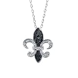FOJO's Black Diamond Fleur De Lis Pendant (.06 ct. tw.)
