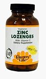 Zinc Lozenges with Vitamin C by Country Life 120 Lozenges