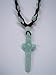 Fashion Jewelry ~ Hand Carved Chinese Jade Cross title=