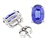 Jewelry : 0.50 cts Genuine Oval Tanzanite Stud Earrings - 14kt White or Yellow Gold