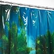 Tropical Landscape Vinyl Shower Curtain