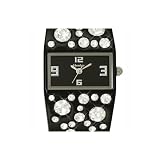 Henley Glamour Ladies Crystal Set Black Fashion Bangle Watch in A Fancy Presentation Box