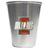 Bergamot Illinois Fighting Illini Stainless Steel Shot Glass Set of 4