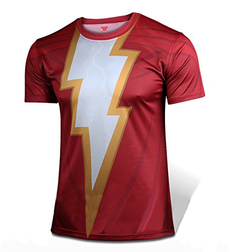 G-Like Men's Justice League Shazam Short T-shirt (X-Large)