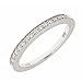 14k White Gold Diamond Milgrain Edge Wedding Anniversary Band Ring (1/5cttw, Si Clarity, F Color)