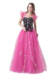 A-line Tulle Floor Length Sweetheart Sequined Lace-Up Quinceanera Dress 