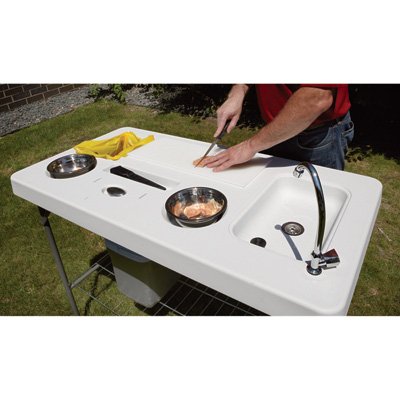 Portable Camp Fish Cleaning Table With Faucet Deluxe Shopswell