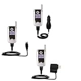 Deluxe Kit for the Motorola V710 includes a USB cable with Car and Wall Charger - Gomadic Brand w/ TipExchange Technology