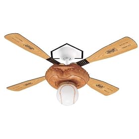 Hunter Ceiling Fans Baseball Fan Model 23252 in Leather Look. Indoor fan. by Amazon-Hunter