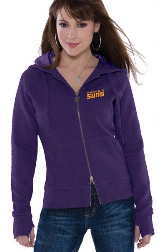Phoenix Suns Women's Quilted Full Zip Hooded Jacket - by Alyssa Milano at Amazon.com
