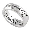 Sterling Silver Hollywood Inspired "Precious" Engraved Ring