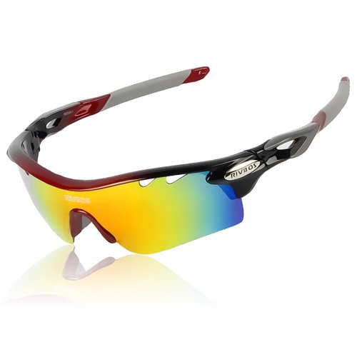 RIVBOS 801 POLARIZED Sports Sunglasses with 5 Interchangeable Lenses