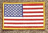 USA Flag - Gold Border Patch