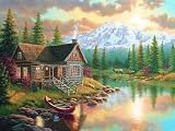 Blick zum See von Judy Gibson, 64x49