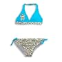 Sand n Sun - Girls Plus Size 2 Piece Bikini Bathing Suit, Turquoise, Tan, Brown