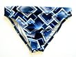 Mens Seamless Front Bikini Swimsuit Navy Squares Sizes 30-36