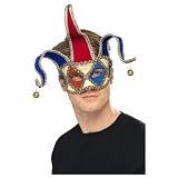 Adults' Harlequin Jester Venetian Mask