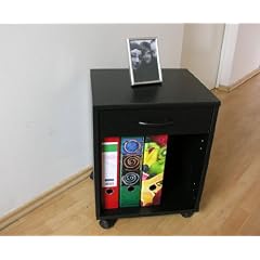 Rollwagen Rollcontainer Aktenschrank B�rom�bel Mod.RW436 Schwarz