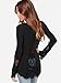 Kufv® Women's Gauze Splicing Lace Swallow Tail Basic Top Long Sleeve T Shirt