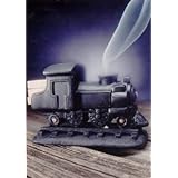 Black Steam Engine Burner With Pinon Natural Wood Incense - Incienso De Santa Fe