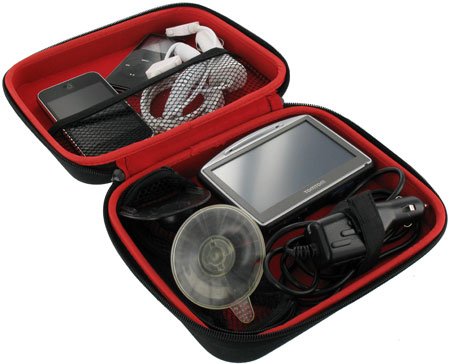 Puregadgets Exclusive Travel Case Garmin Nuvi 200 / 200W / 250 / 250W / 270 / 205 (T) / 205W (T) / 215 (T) / 215W / 255 (T) / 255W (T) / 265T / 265WT / 275T / 300T / 310T / 550 / 710 / 760T / 770 / 765T / 775T / 860 / 5000