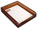 Brown Crocodile Embossed Leather Letter Tray