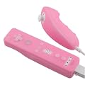 Easy Slip-On Silicone Skin Case for Nintendo Wii Remote Control & Nunchuk, Pink