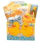 Just Ducky Bath Time For Baby Gift Basket