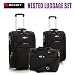 Delsey Helium Fusion 3 Piece Nested Set for Efficient Home Storage-Midnight Black