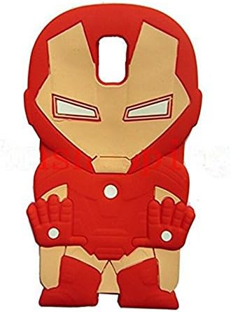 Note 4 Case,Galaxy Note 4 Case,Samsung Galaxy Note 4 Case,ATRAGE 3D Cartoon Superhero Iron Man Silicone Case for Samsung Galaxy Note 4